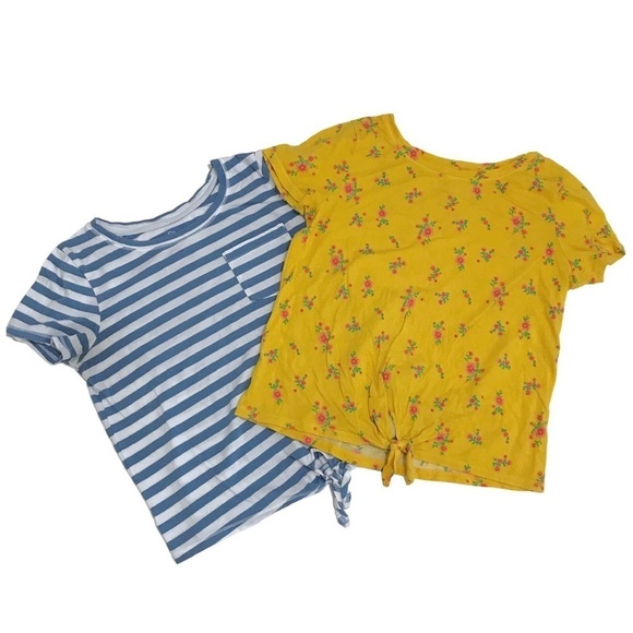 Justice and So Bundle Two Tees Short sleeve Button Down Active Shorts Size 10 - Picture 3 of 9